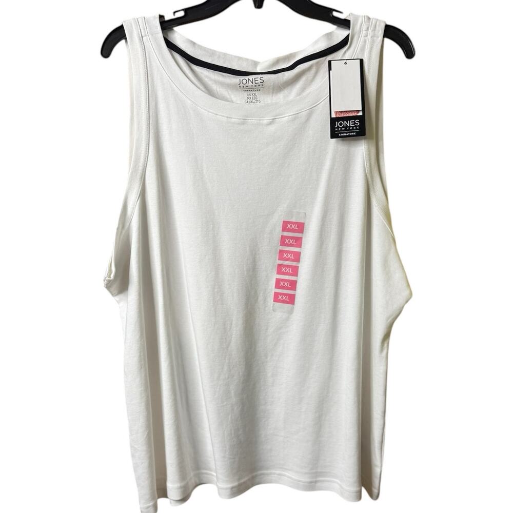 Jones New York Tank Top Size XXL in White